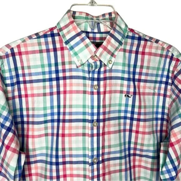 Vineyard Vines Boys XL Wolfish Check Whale Shirt - Picture 4 of 7